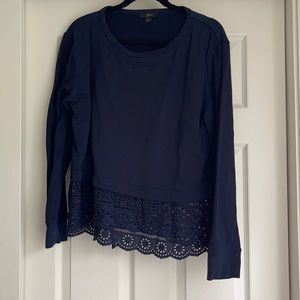 JCrew Eyelet Sweatshirt